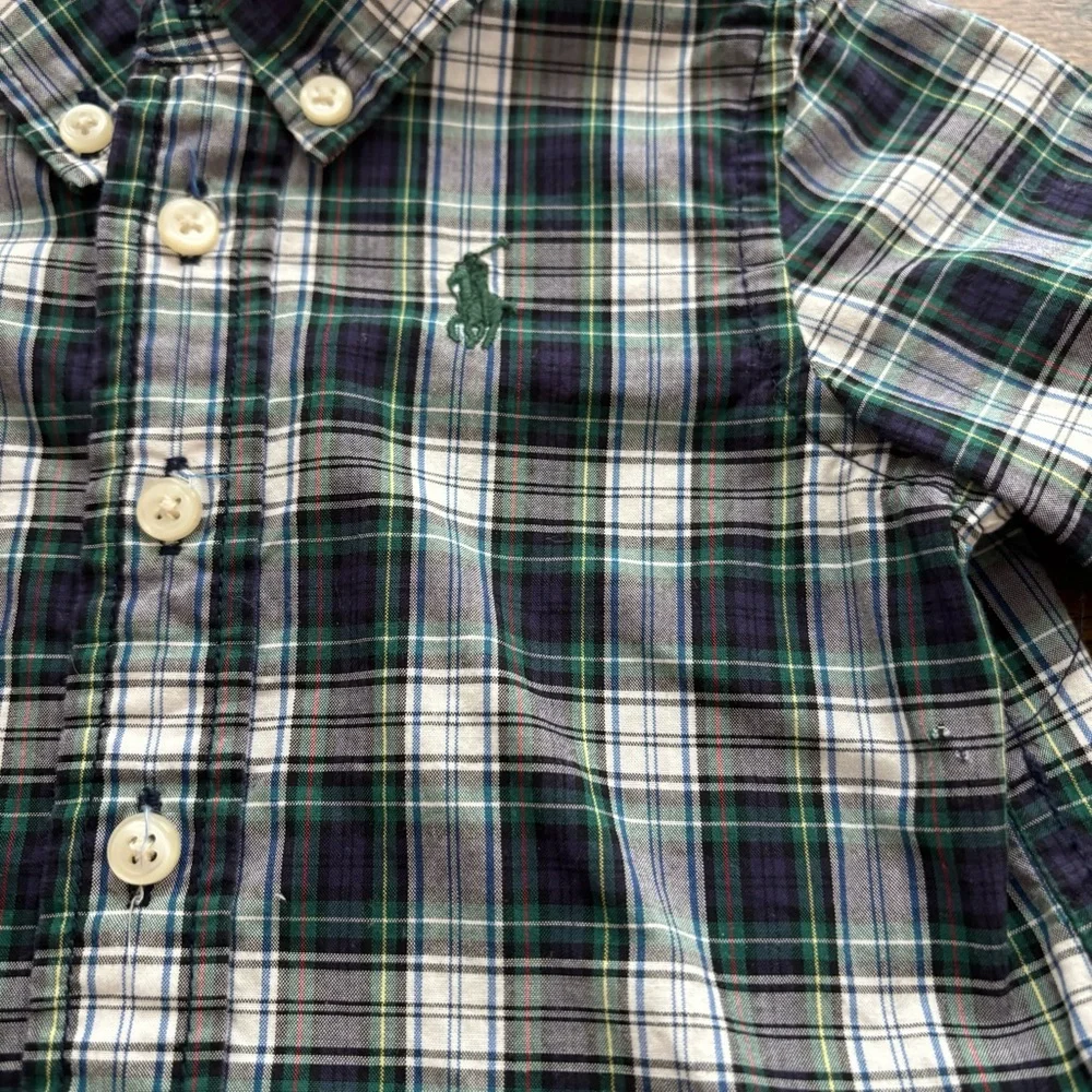Ralph Lauren Boys 3 months button down and waffle knit shirt